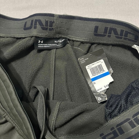 Under Armour Men’s Fleece Joggers Pants XL Olive Green – Loose Fit Warm Athletic - Picture 2 of 2